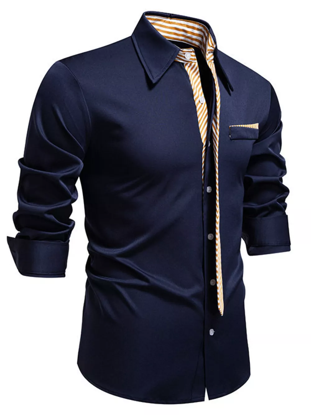 Men's Button Up Long Sleeve Shirt, image 8