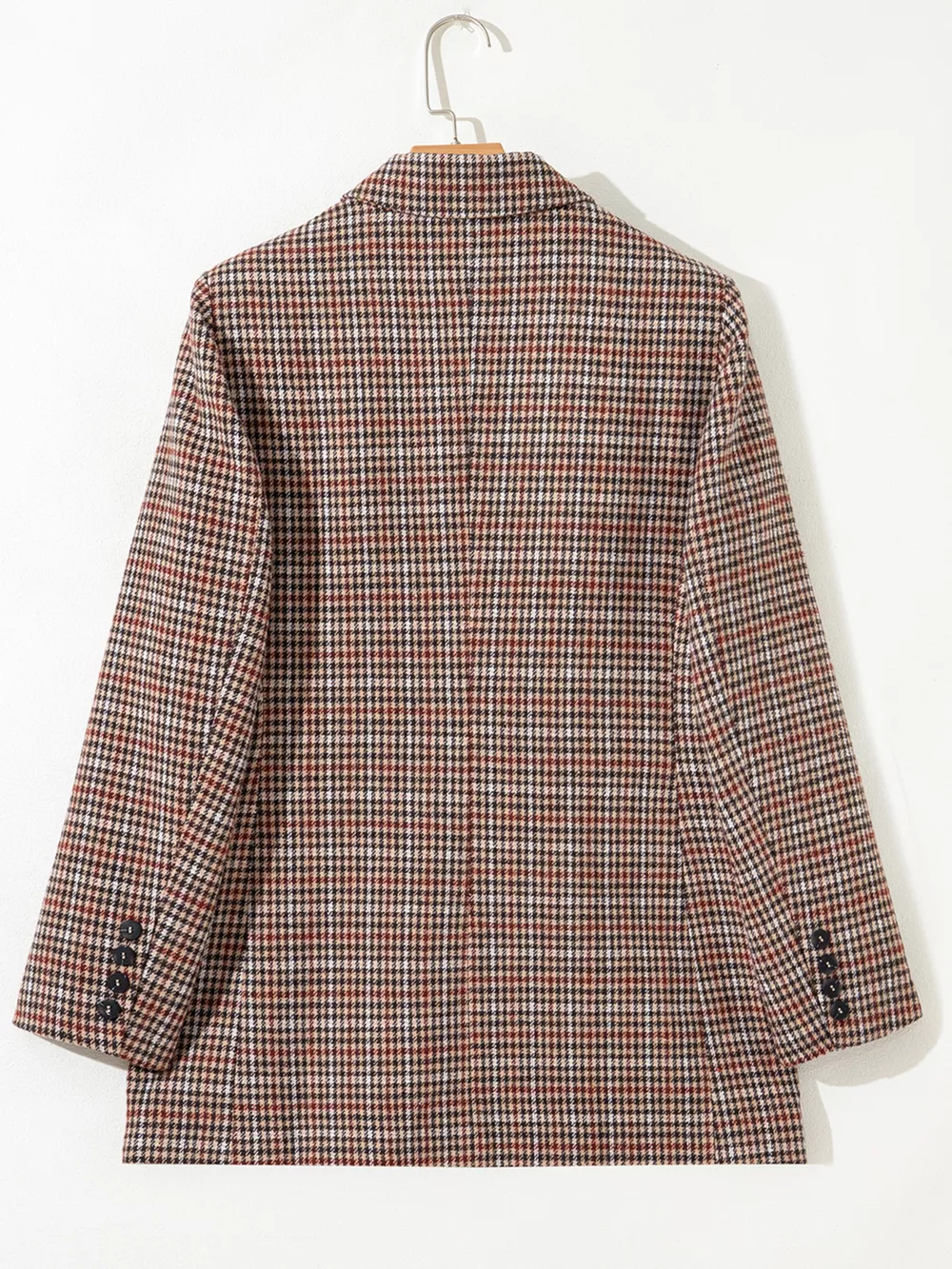 Houndstooth Lapel Collar Blazer, image 7