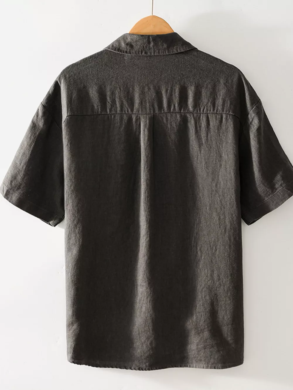 Men's Plus Size Casual Button Down Short Sleeve Shirt, image 2
