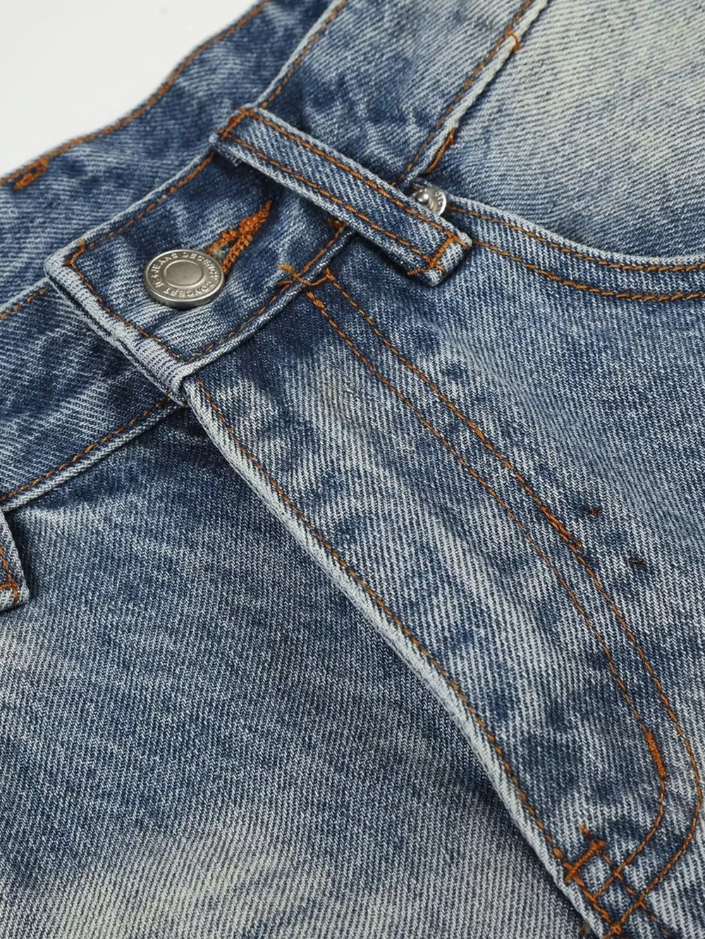 Men's Vintage Wash Wide Leg Denim Capris, image 5