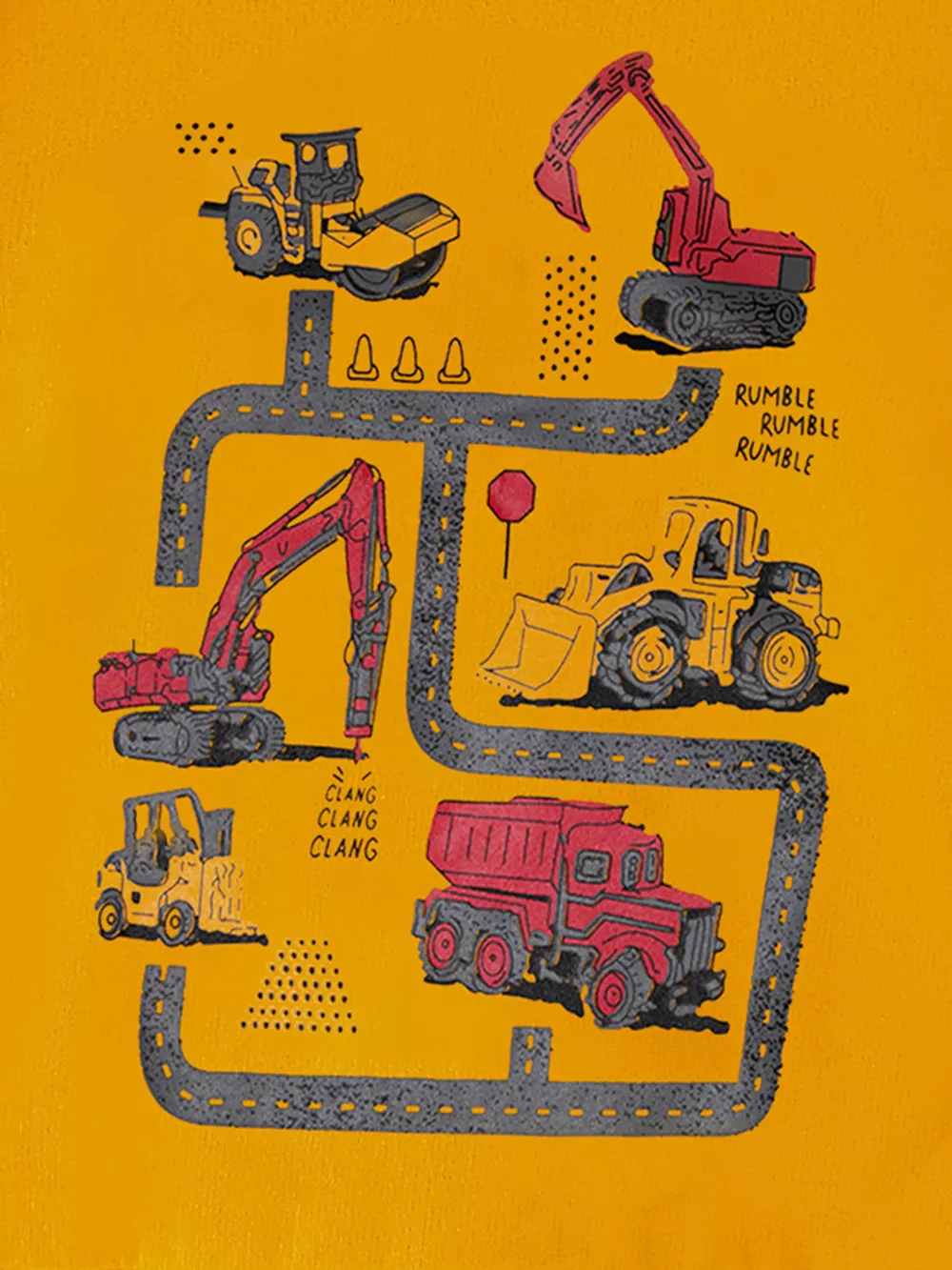 Children's Cartoon Construction Vehicle Crew Neck Sweatshirt, image 4