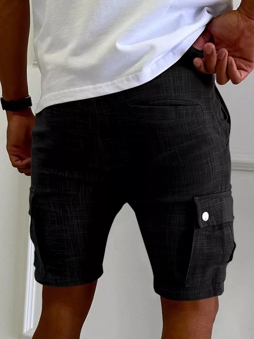 Men's Full Size Drawstring Casual Cargo Shorts Plus Size, image 12