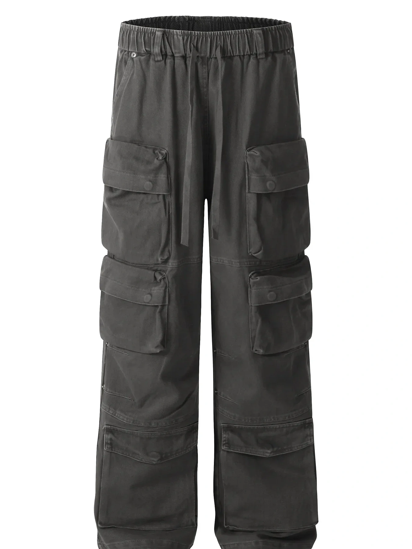 Men's Multi-Pocket Cargo Pants with Elastic Waistband