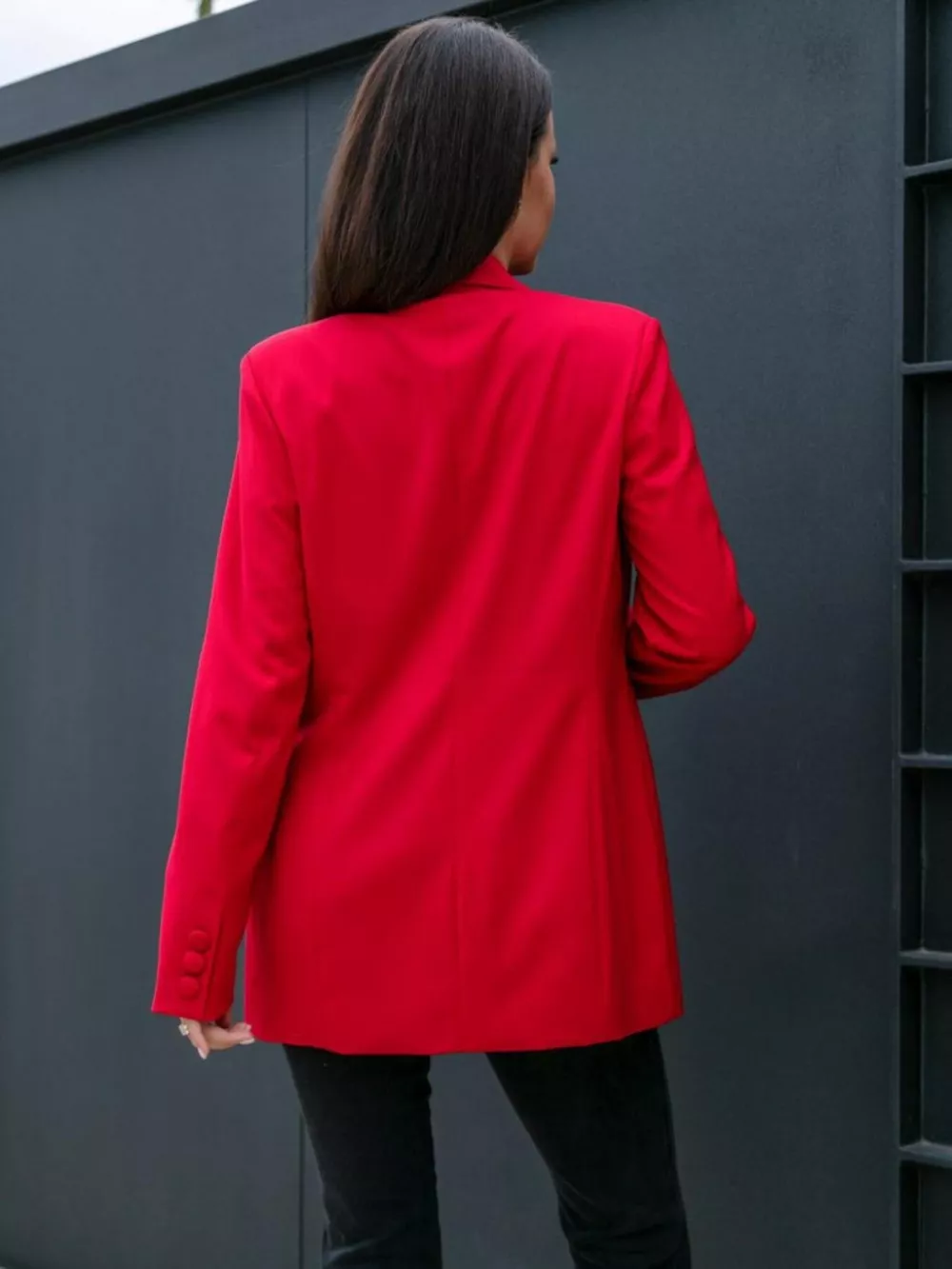 Lapel Collar Long Sleeve Blazer, image 16