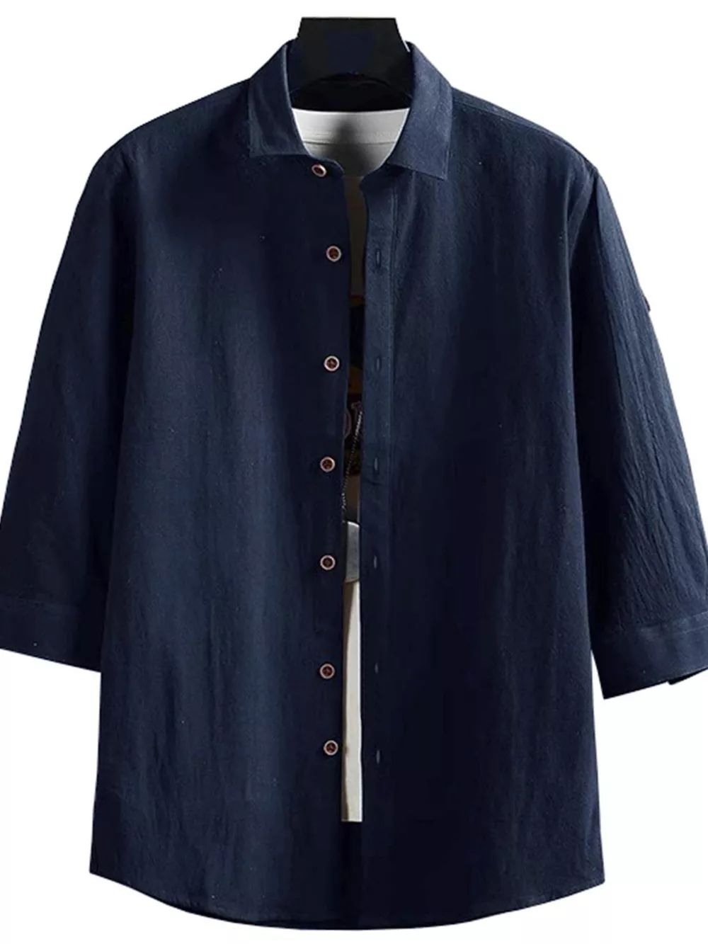 Men's Plus Size Casual Button-Down Shirt, image 5