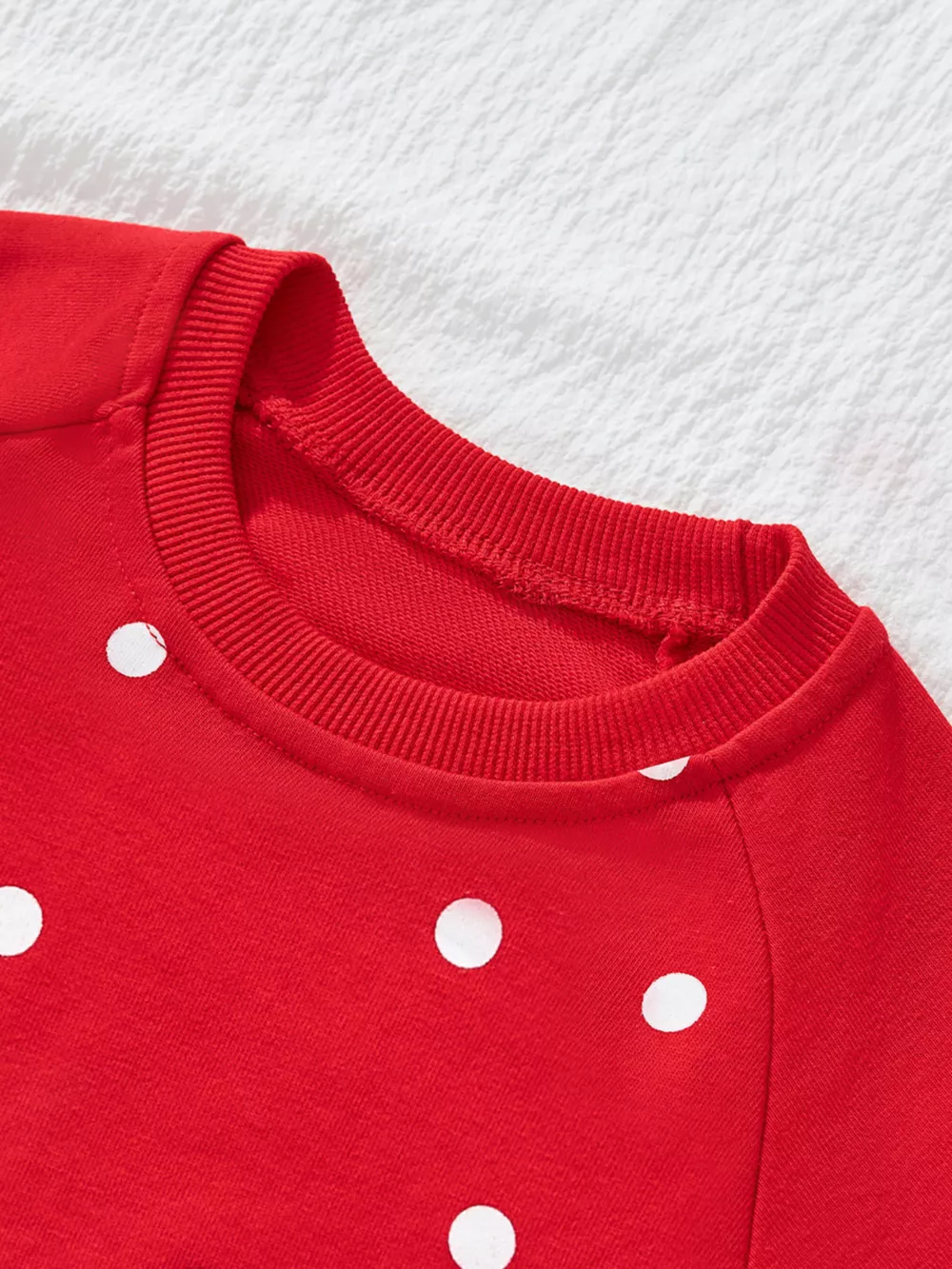 Children's Polka Dot Cartoon Graphic Crew Neck Sweatshirt, image 3