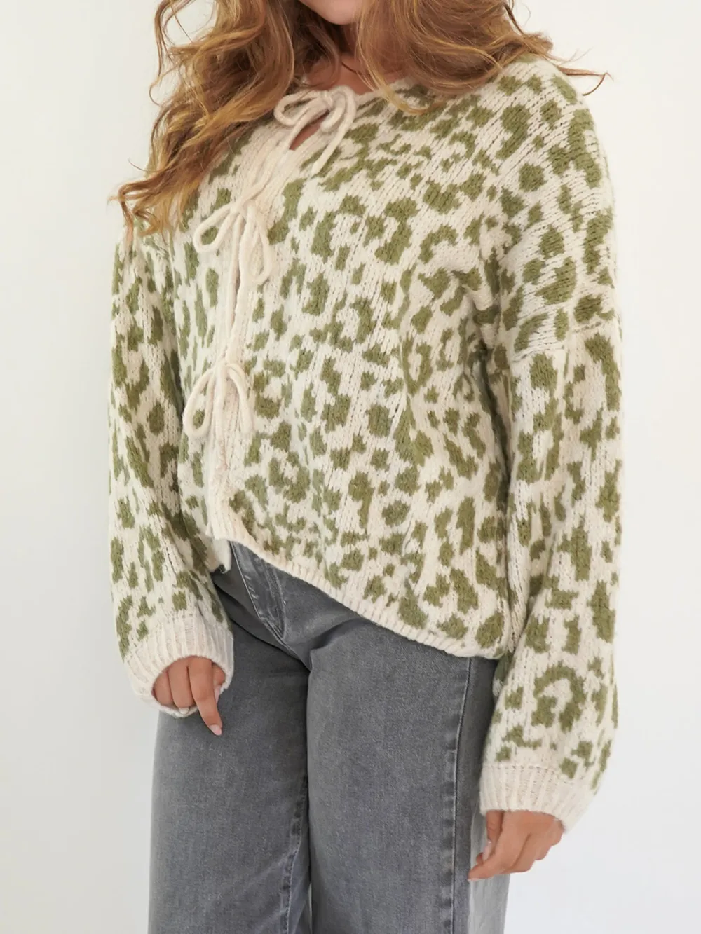 Leopard Tie Front Cardigan, image 8