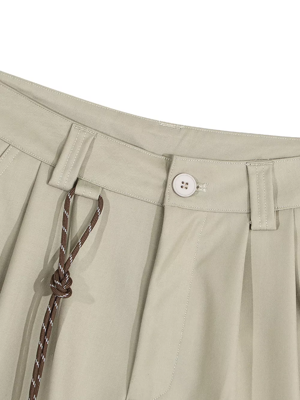 Men's Wide-Leg Shorts with Decorative Drawstring, image 11