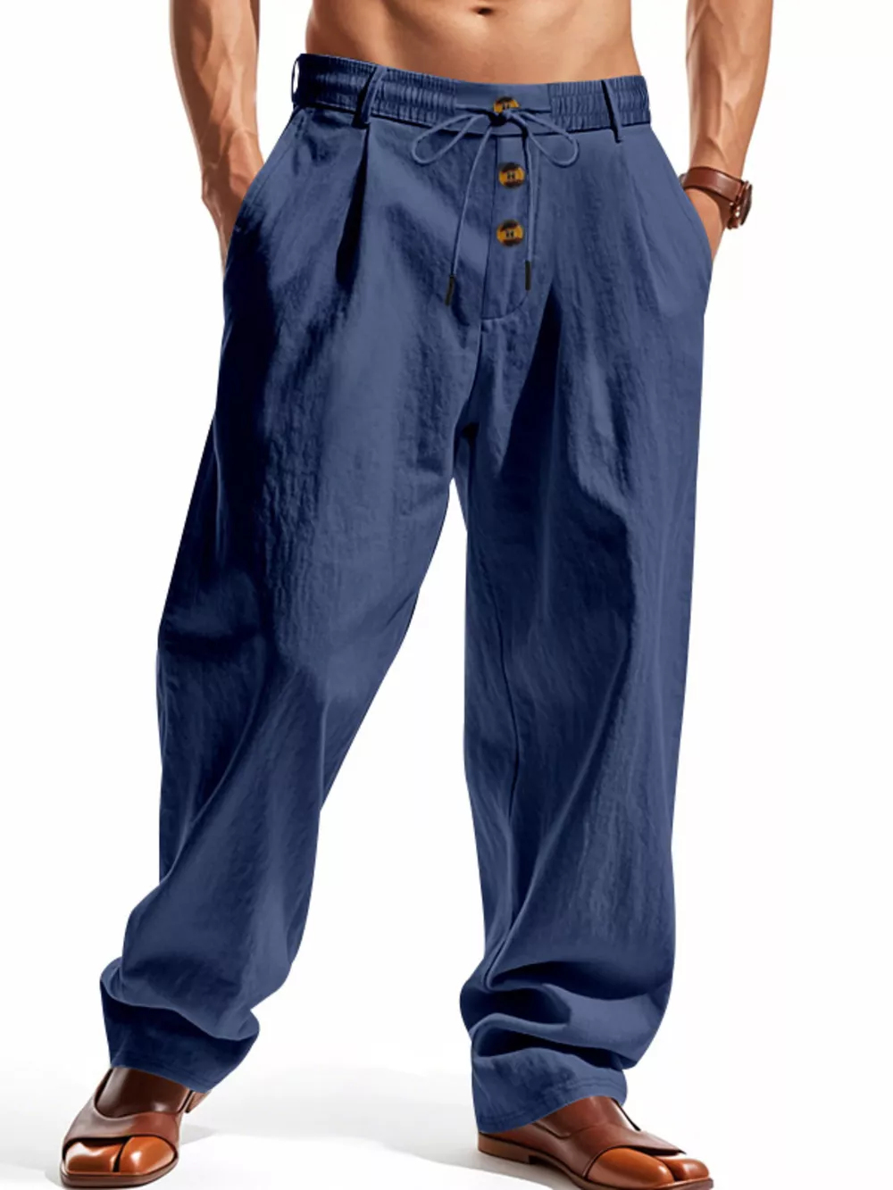 Men's Full Size Drawstring Loose Fit Pants Plus Size, image 12