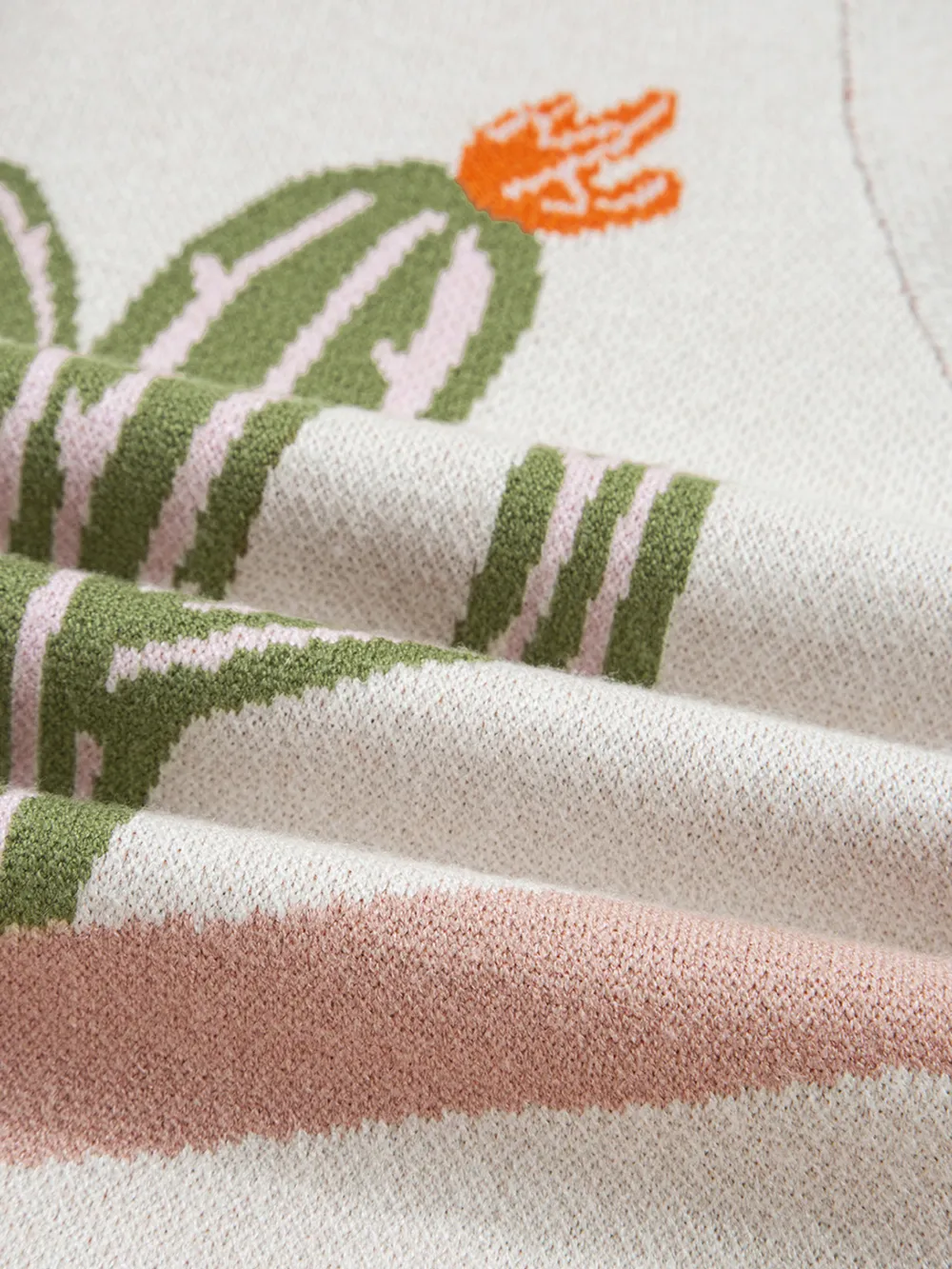Desert Cactus Buttoned Front Sweater Cardigan, image 7