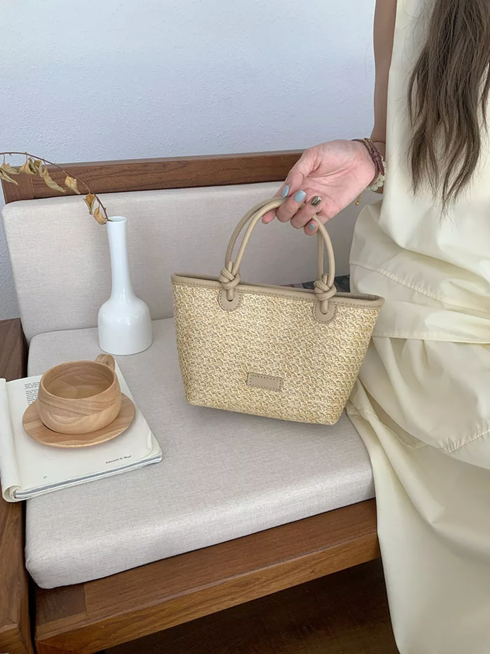 Straw Woven Crossbody Bag, image 9