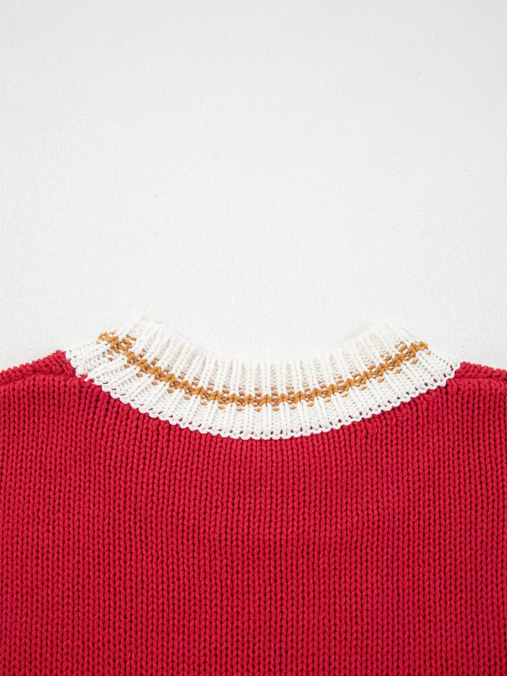 MERRY Contrast Edge Drop Shoulder Christmas Sweater, image 9