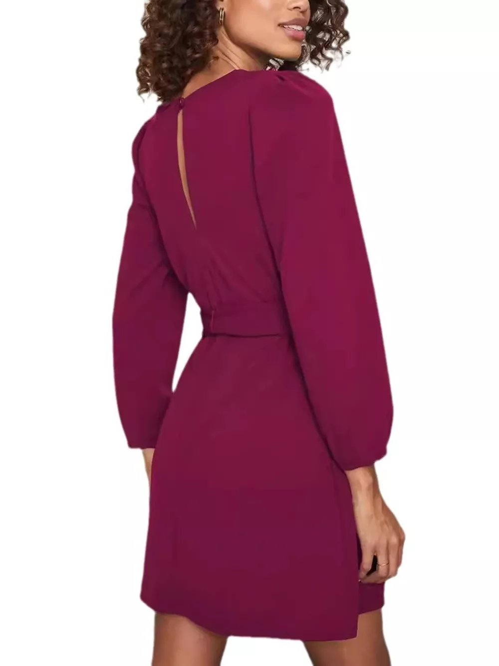 Tie-Waist Mini Dress, image 8