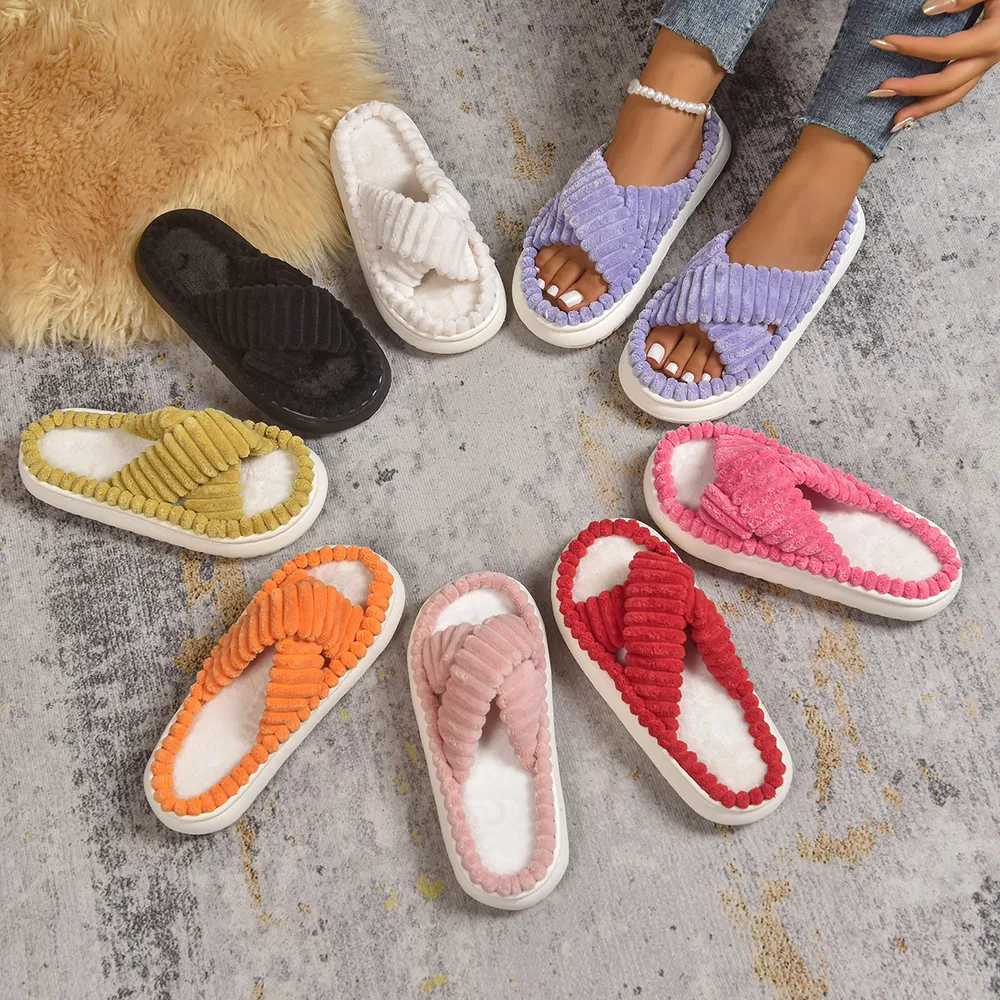 Crisscross Open Toe Platform Slippers, image 14