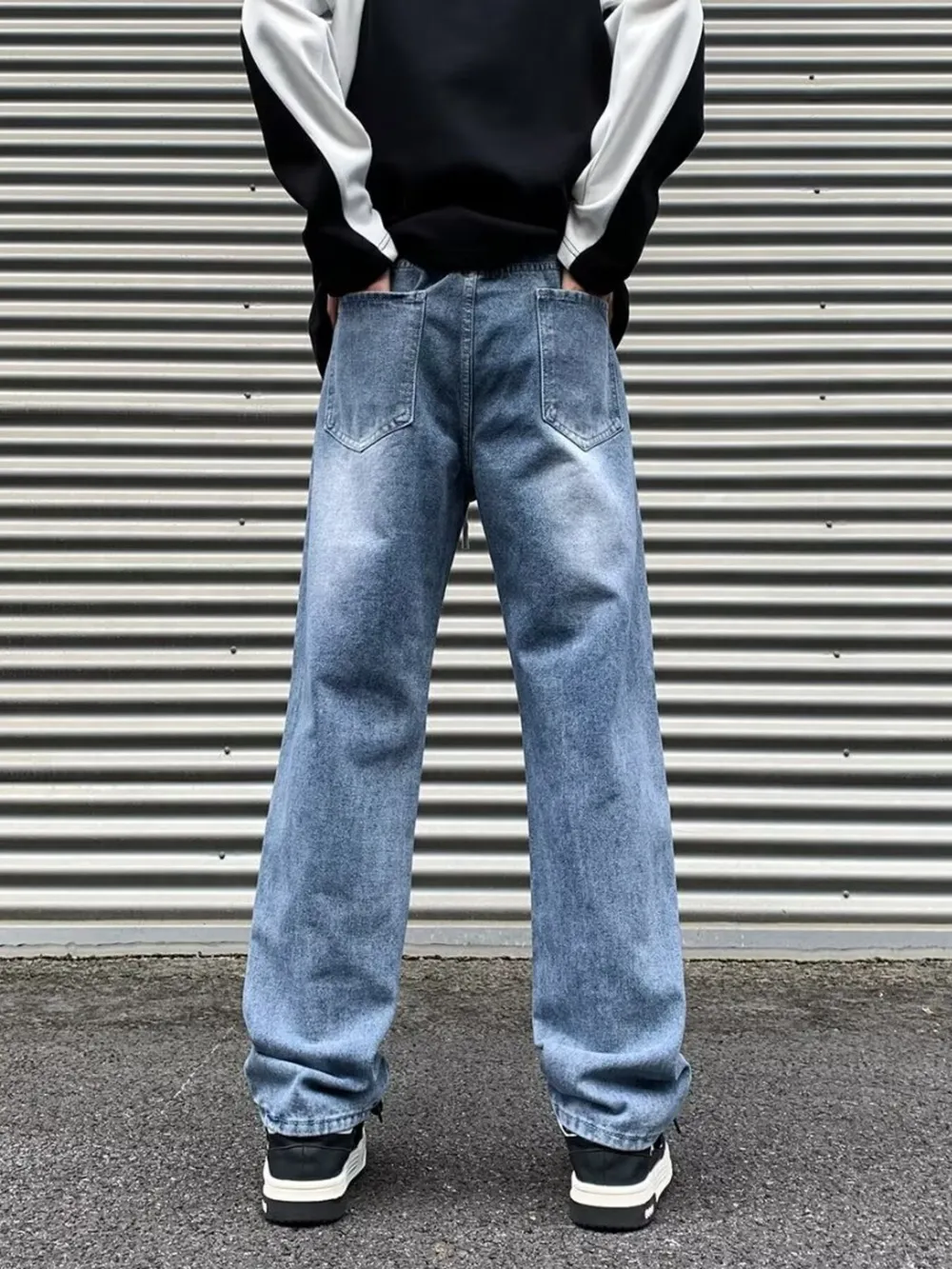 Men's Plus Size Wash Straight Leg Jeans, image 8