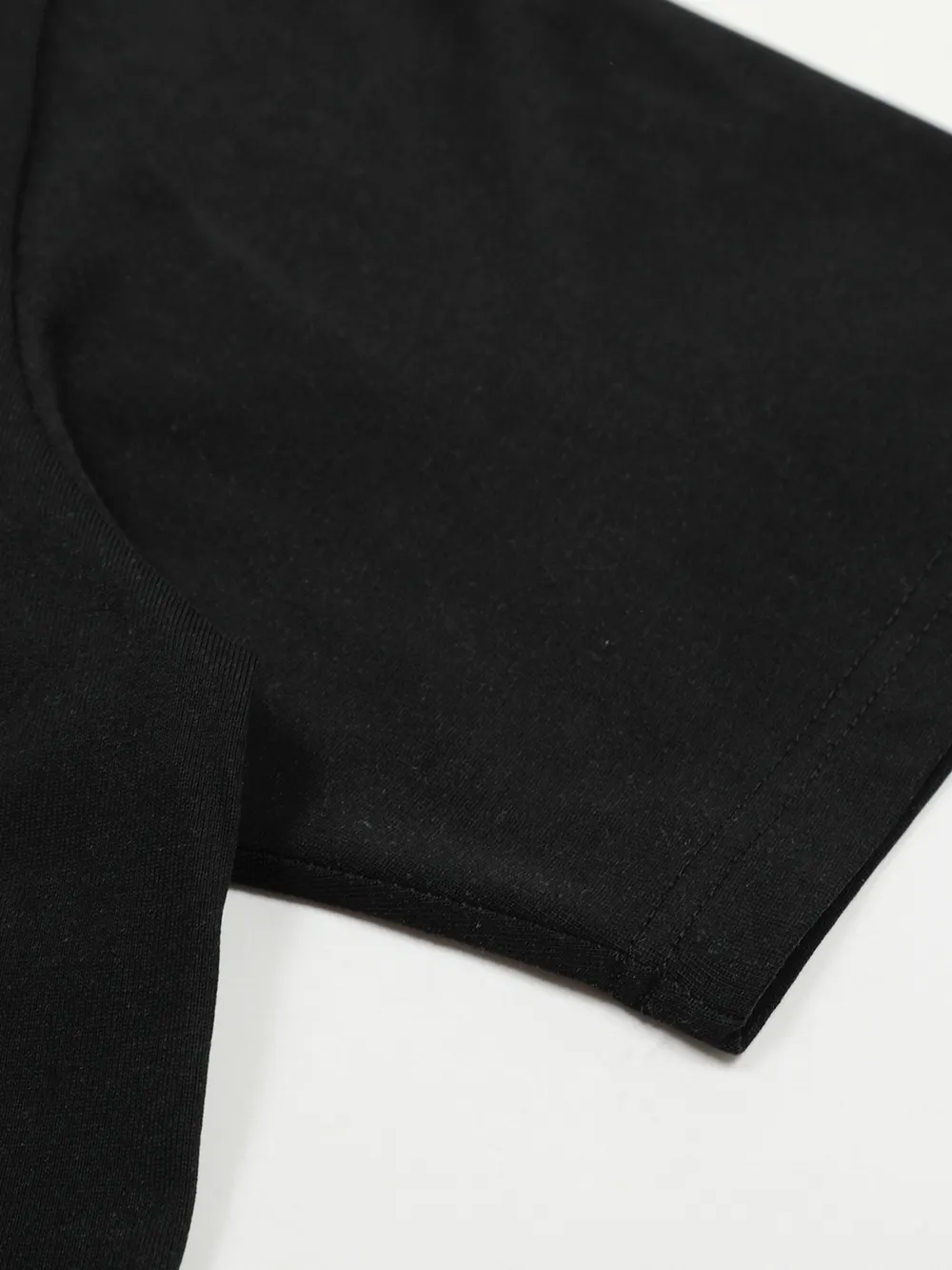 Men's Round Neck Embroidered Letter T-Shirt, image 5