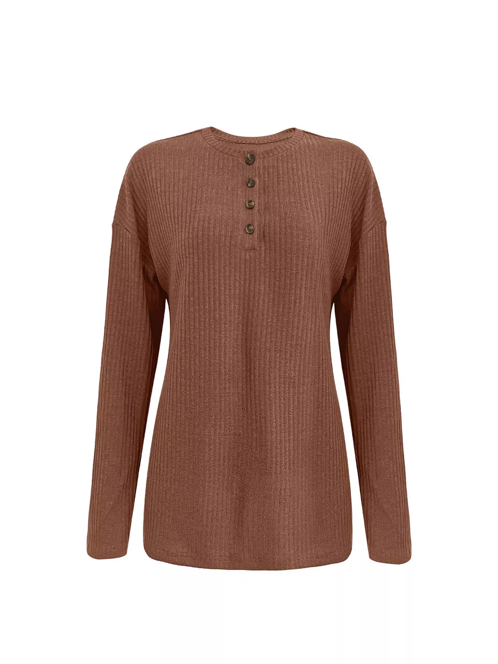 Button-Detail Dropped Shoulder Top, image 10