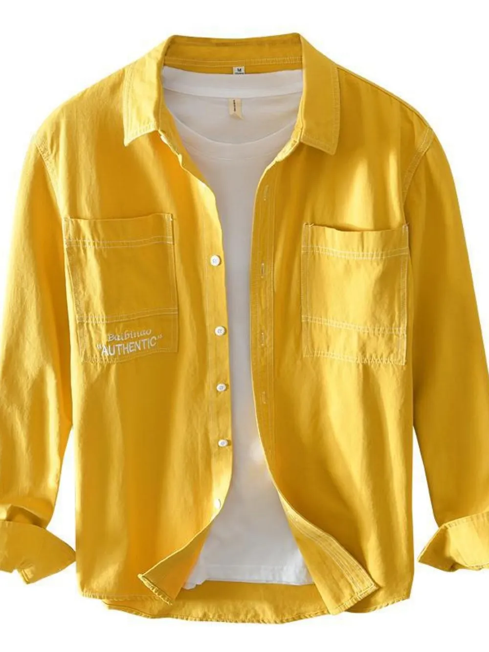 Men's Plus Size Button Up Long Sleeve Shirt, image 2