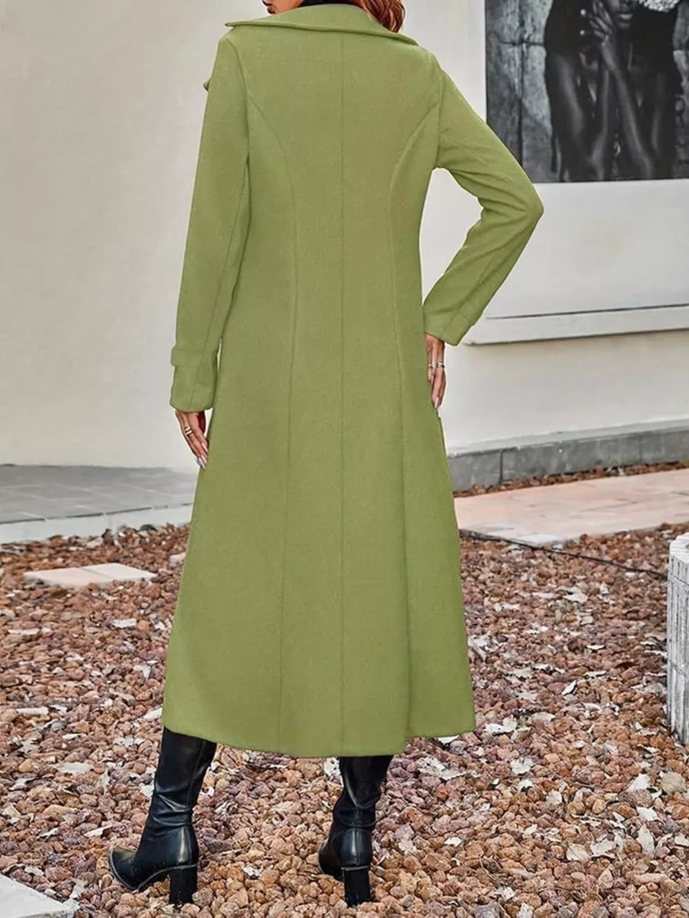 Full Size Double-Breasted Longline Trench Coat Plus Size, image 12