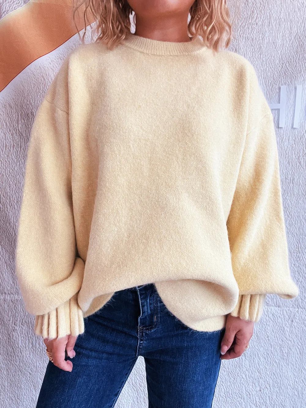Round Neck Dropped Shoulder Sweater, image 27