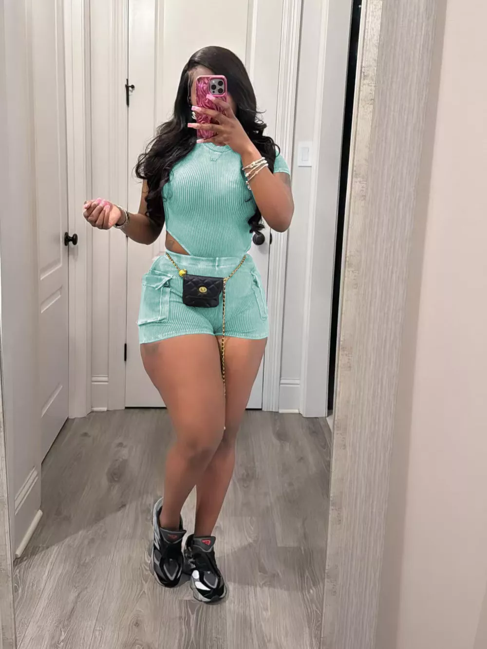Ribbed Knit Bodysuit and Shorts Set, image 20