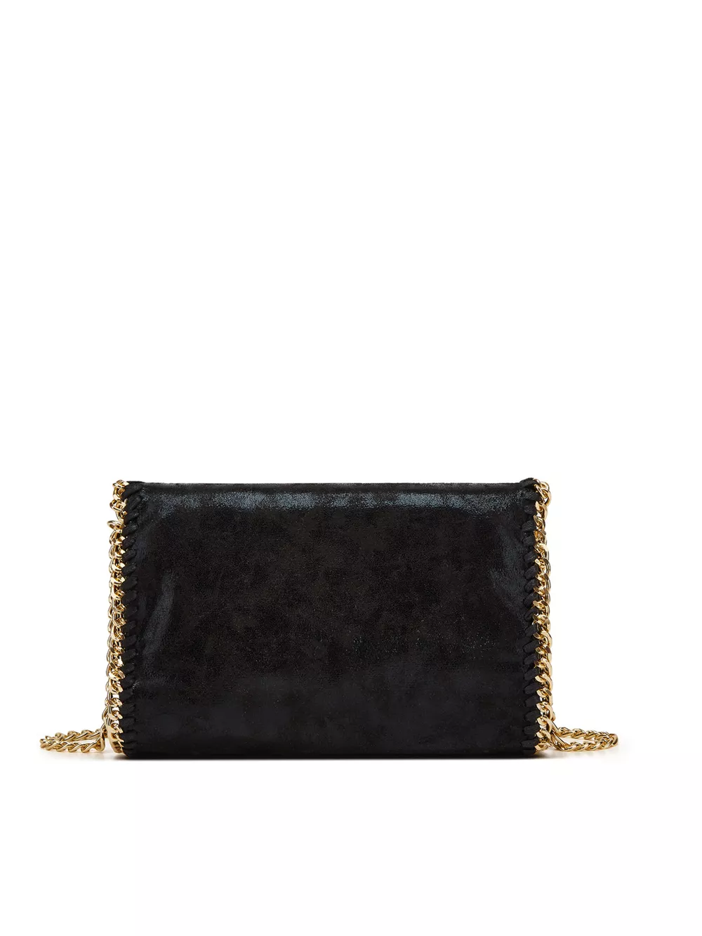 PU Leather Crossbody Bag with Gold-Tone Chain Trim, image 2