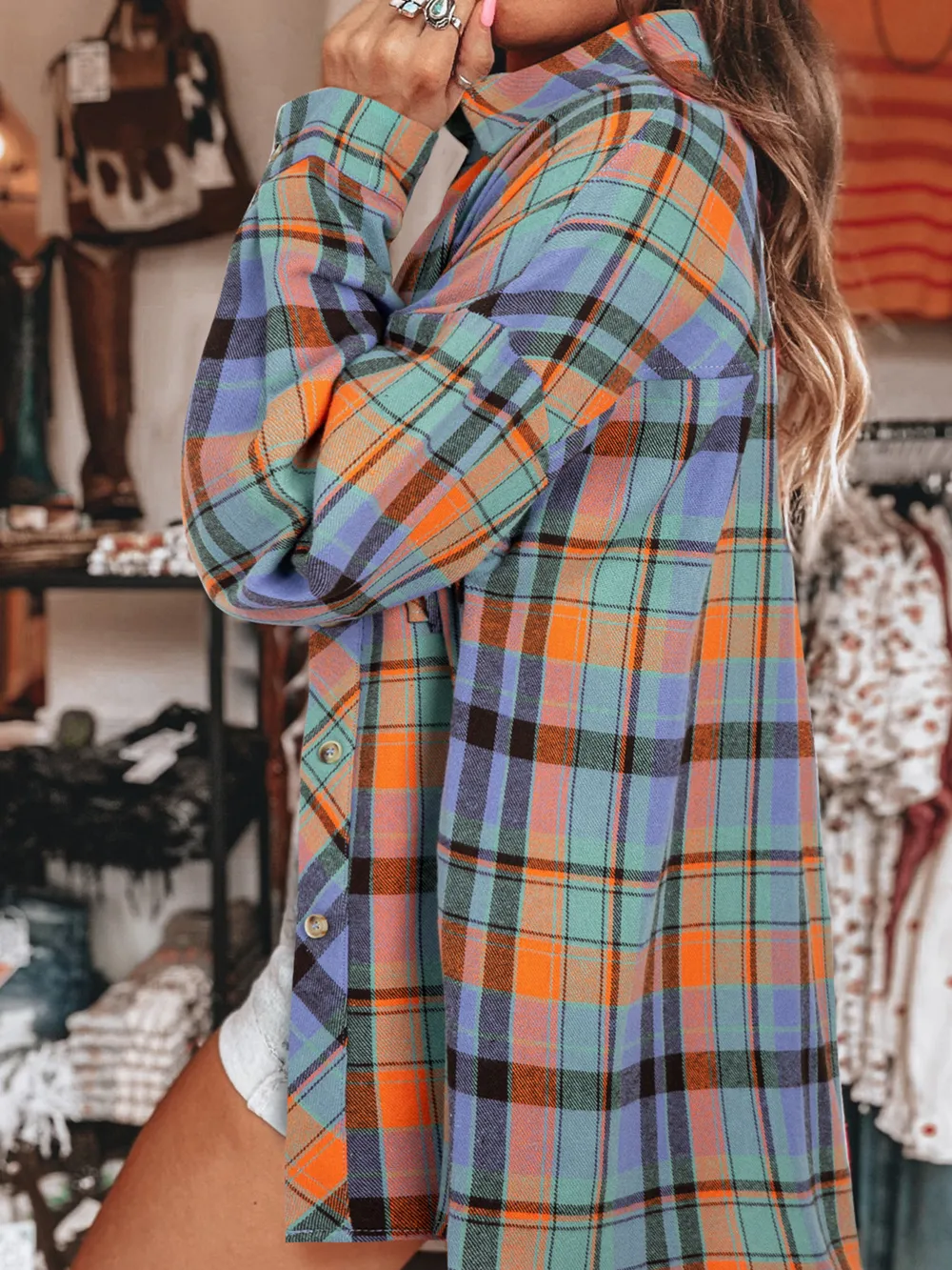 Plaid Button Up Long Sleeve Shirt, image 29
