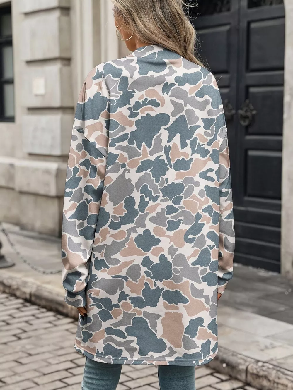 Printed Open Front Cardigan, image 12