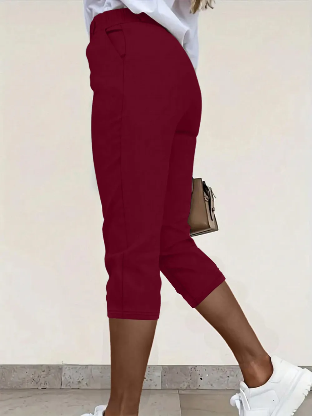 Pleated Detail Pants with Pockets, image 11