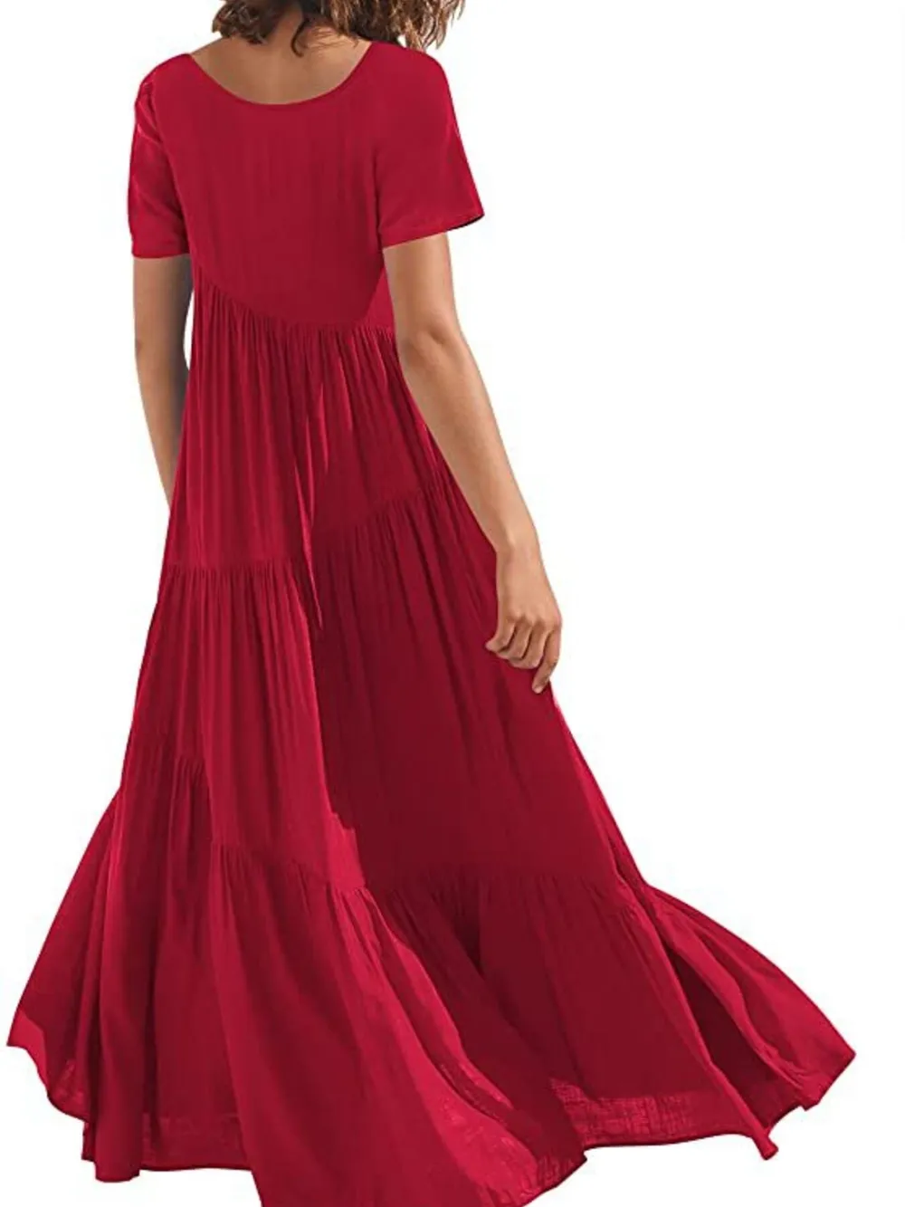 Round Neck Tiered Ruffle Maxi Dress, image 21