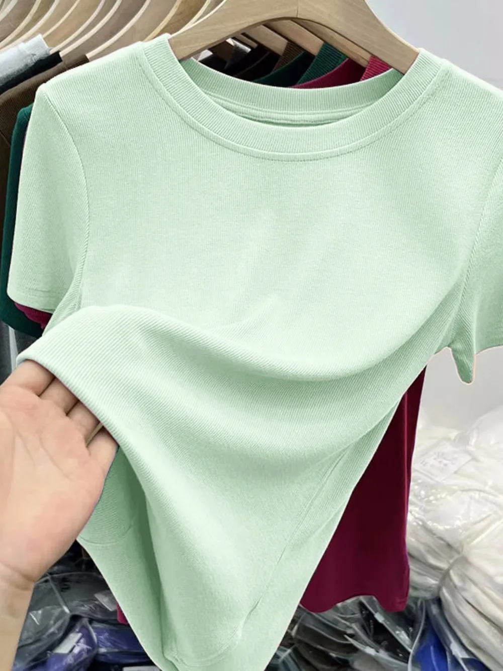 Crew Neck Short Sleeve T-Shirt, image 21