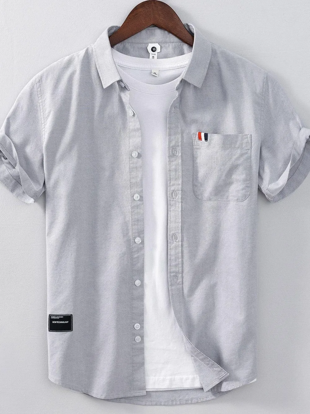 Men's Plus Size Button Up Short Sleeve Shirt, image 3