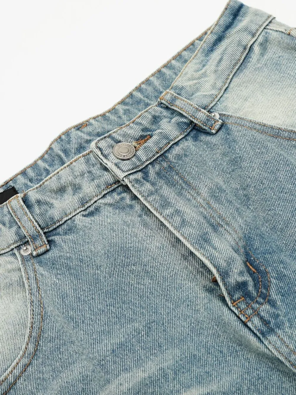Men's Washed Wide Leg Baggy Jeans, image 14