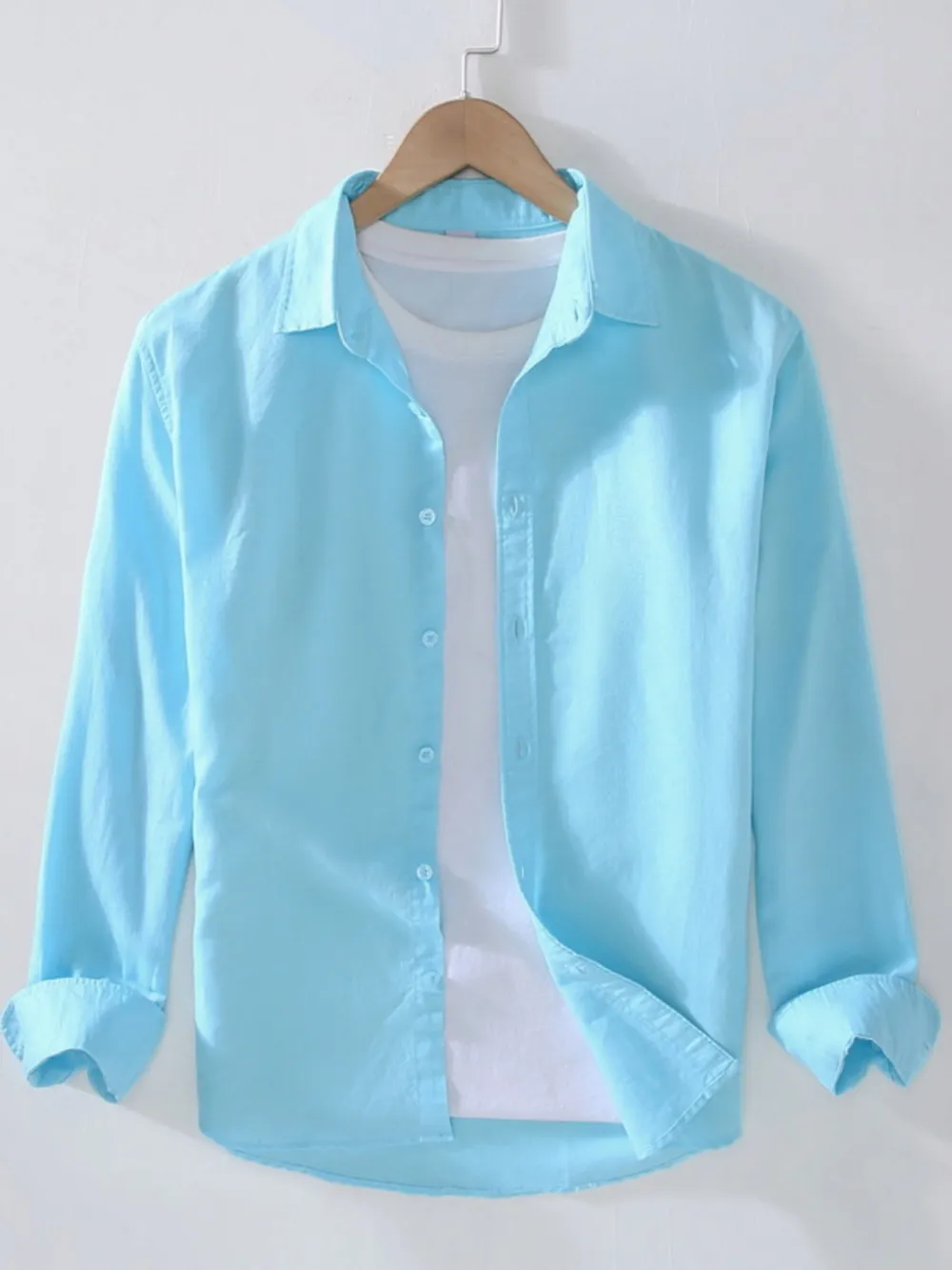 Men's Full Size Casual Long Sleeve Button-Up Shirt Plus Size, image 2