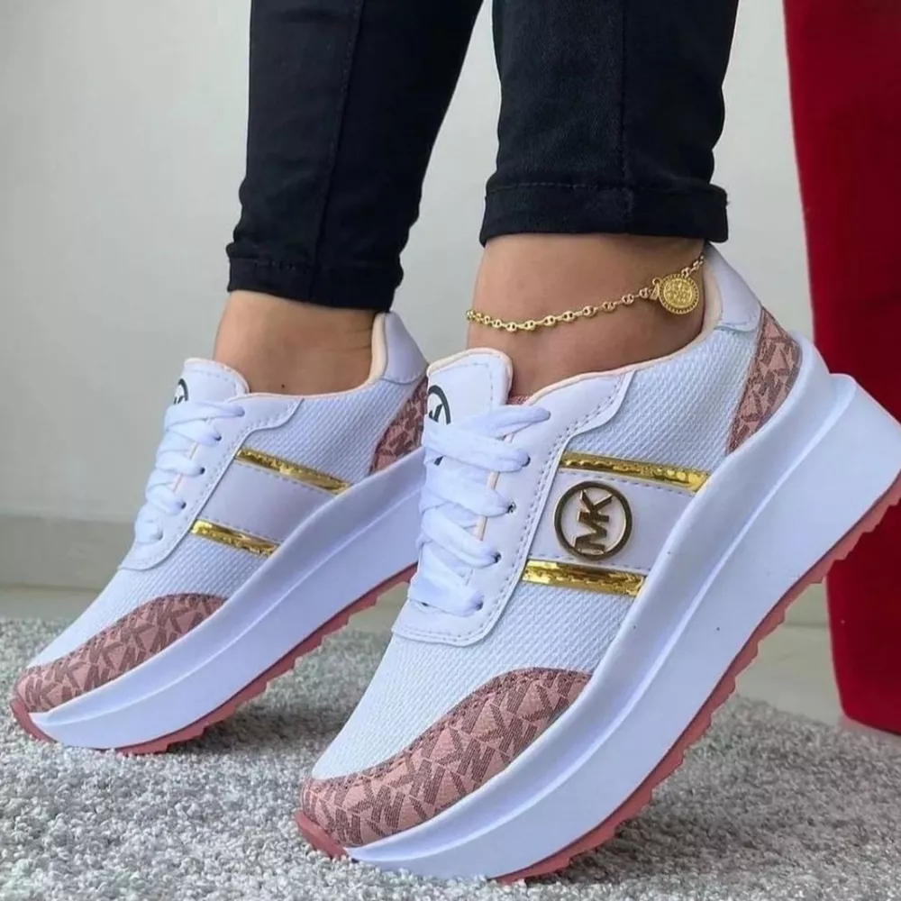 Round Toe Platform Sneakers, image 3