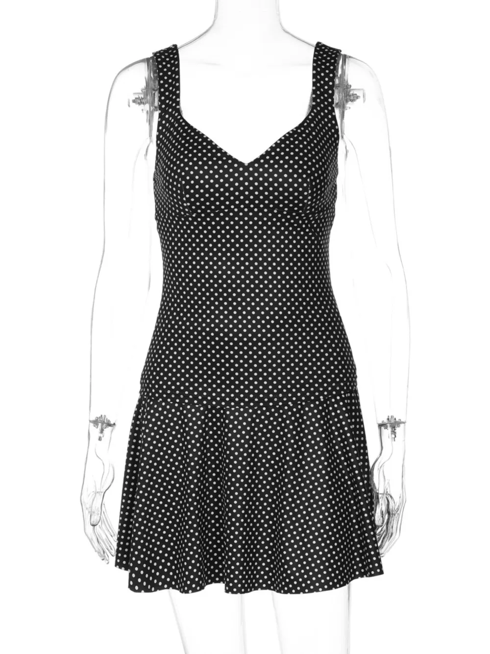 Polka Dot Print Crop Top and Skirt Set, image 8