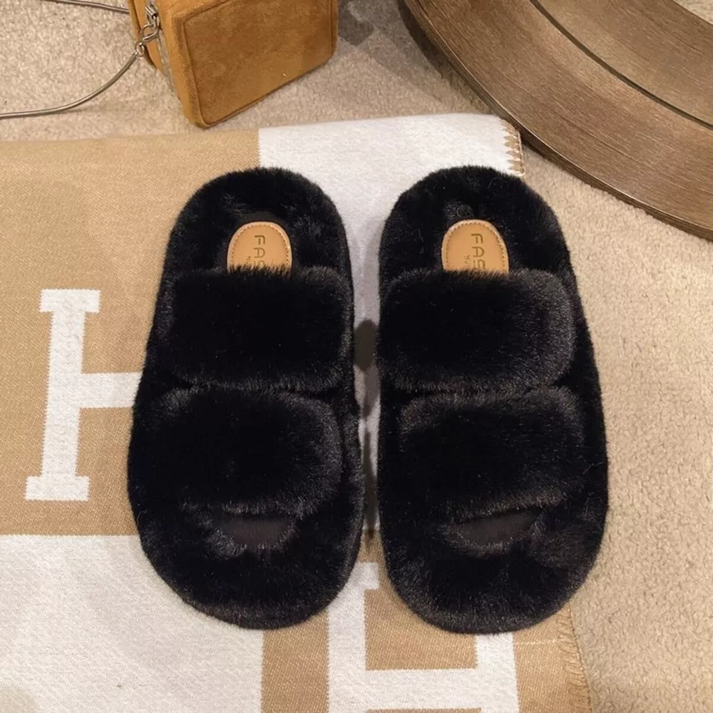 Fuzzy Open Toe Slippers, image 11