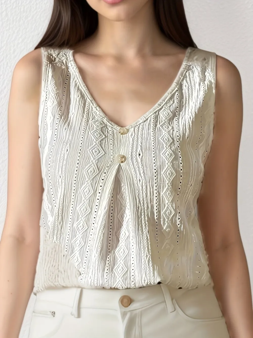 Lace V-Neck Tank, image 5