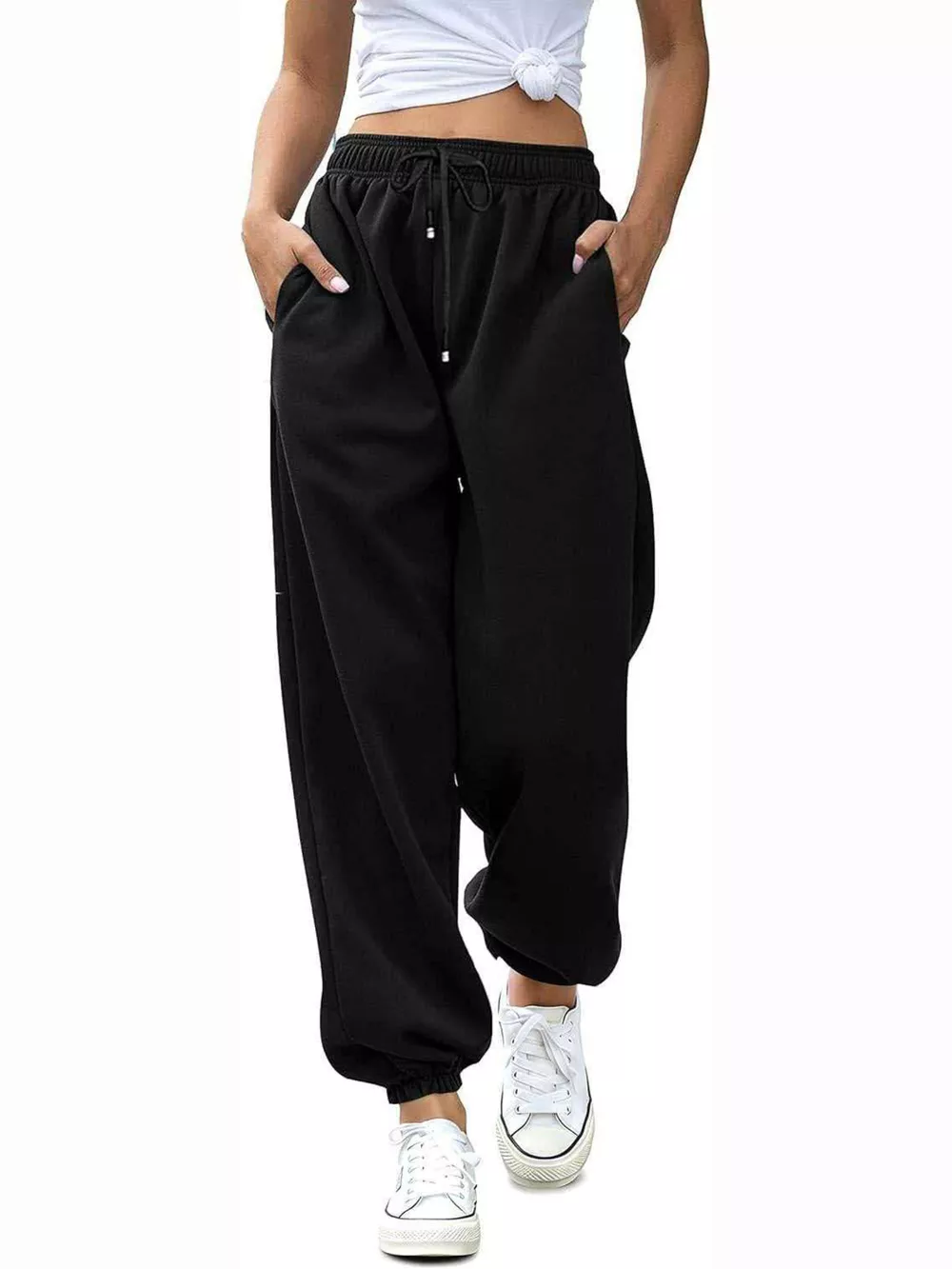 Loose Fit Drawstring Joggers, image 7