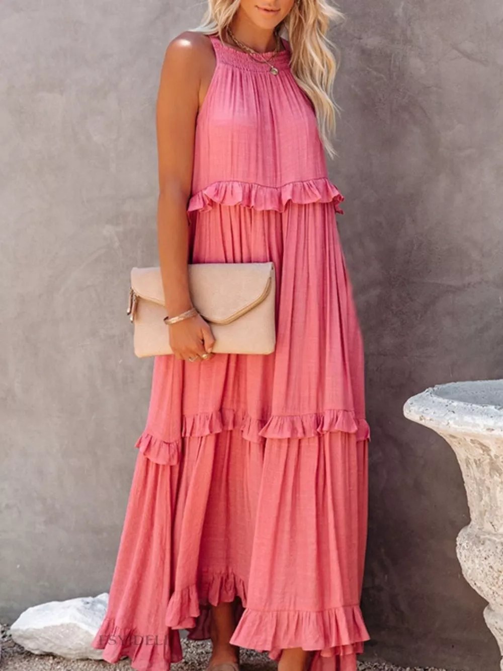 Ruffled Tiered Sleeveless Maxi Dress, image 2