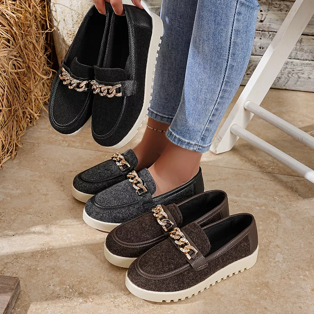 Round Toe Platform Slip-Ons, image 2