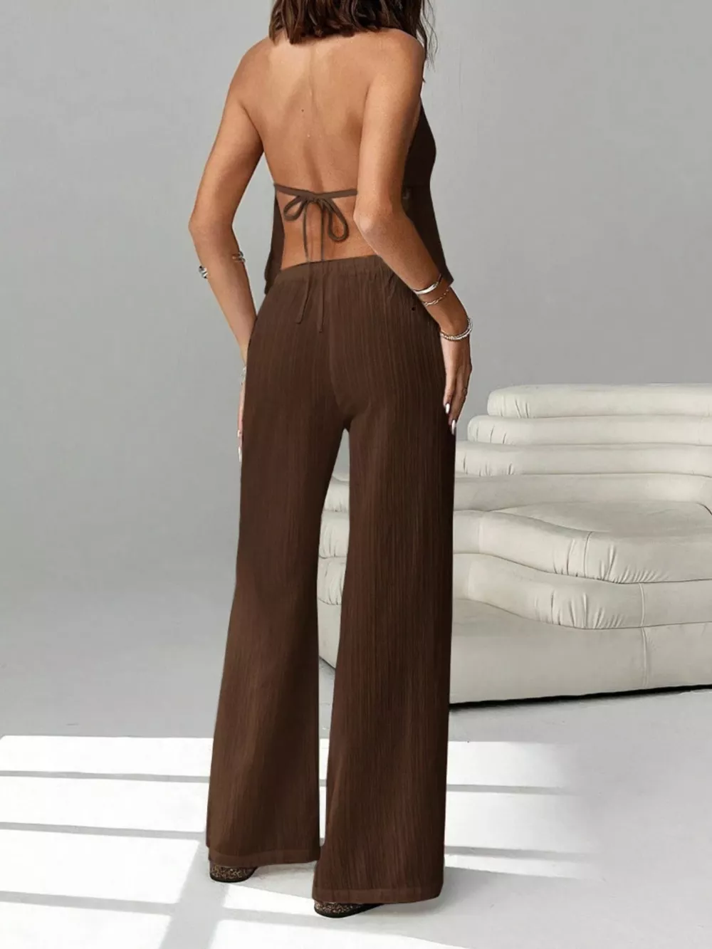 Halter Neck Cami and Pants Set, image 5