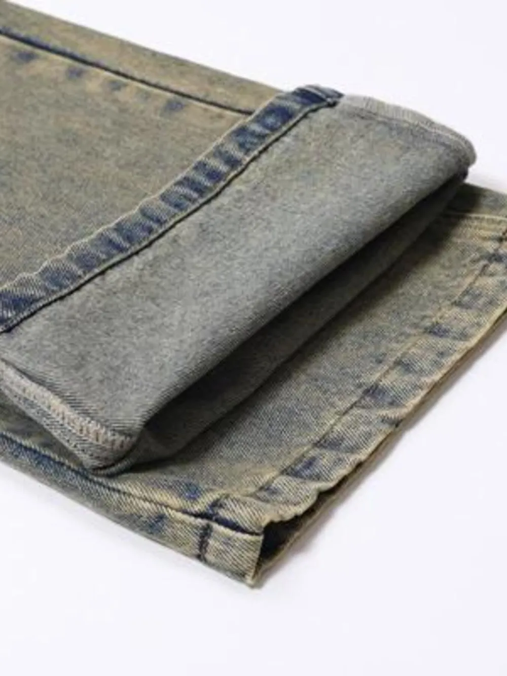 Men's Vintage Wash Straight Leg Jeans, image 3