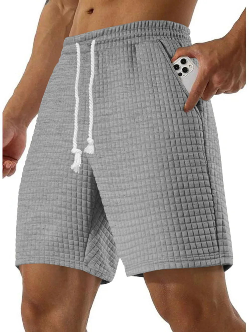 Men's Full Size Drawstring Shorts with Side Pockets Plus Size, image 2