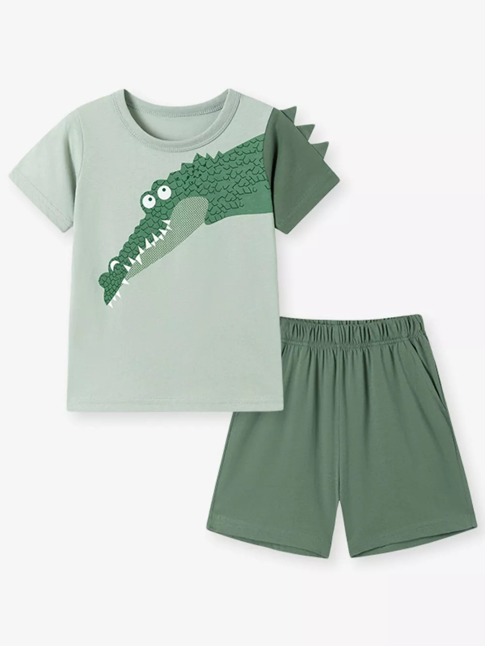 Children's Crocodile Graphic Tee & Shorts Set, image 4