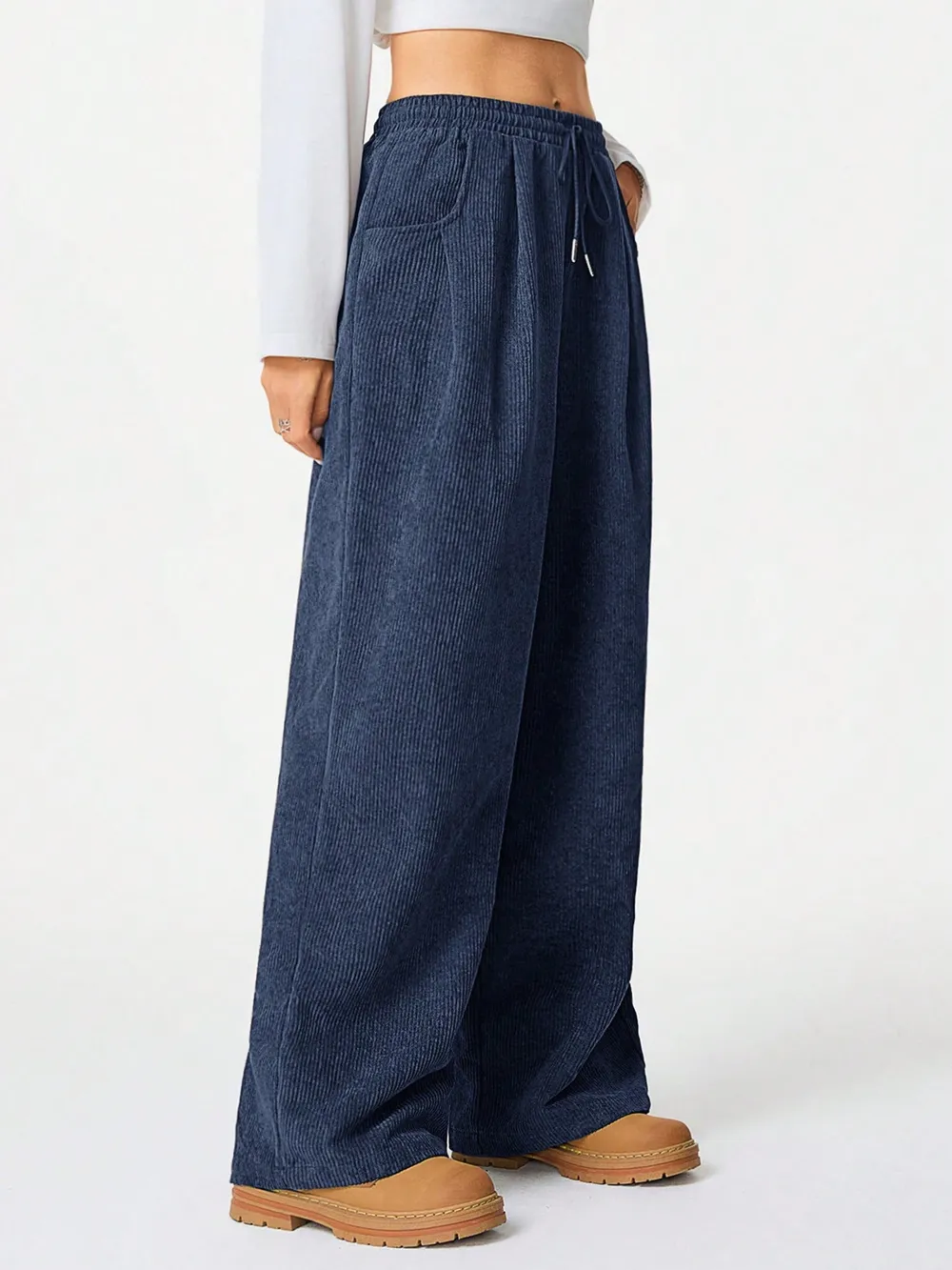 Wide Leg Drawstring Pants, image 9