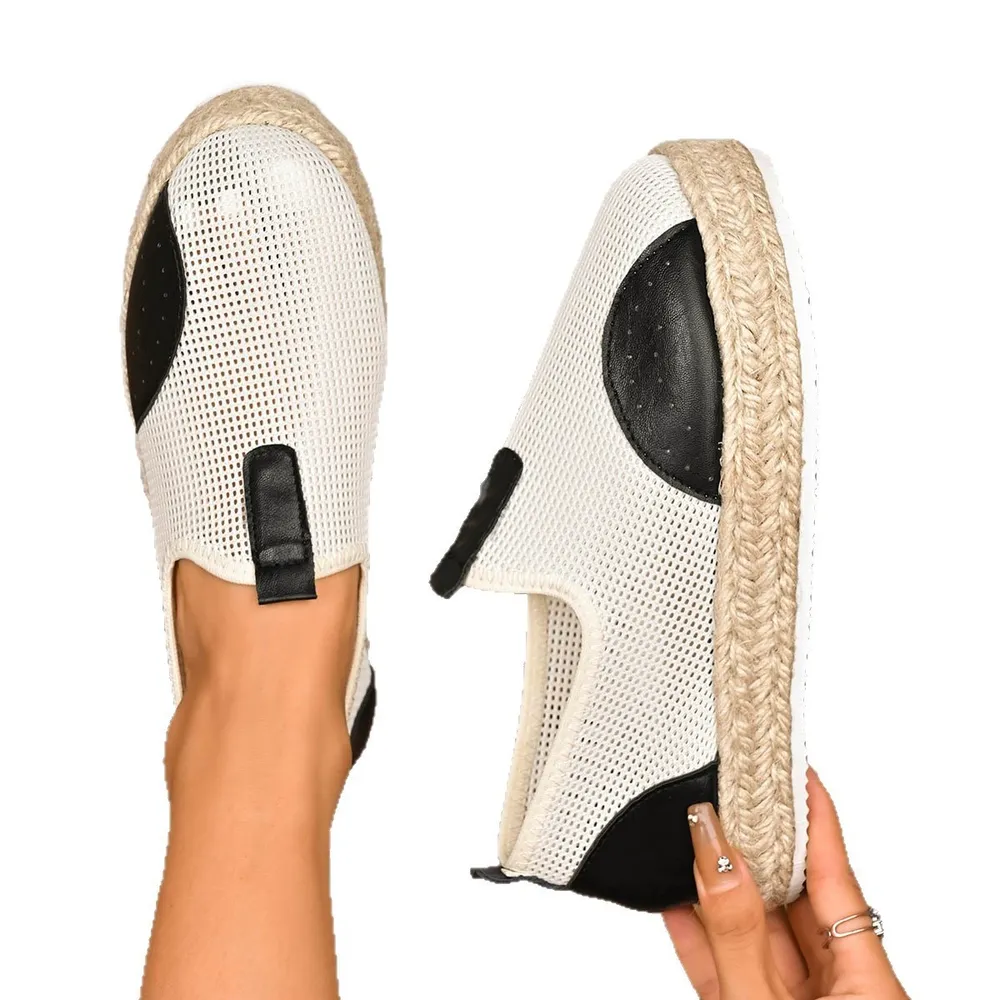 Mesh Espadrille Platform Slip-Ons, image 4