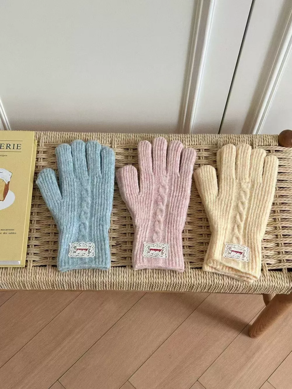Cable Knit Warm Gloves, image 2
