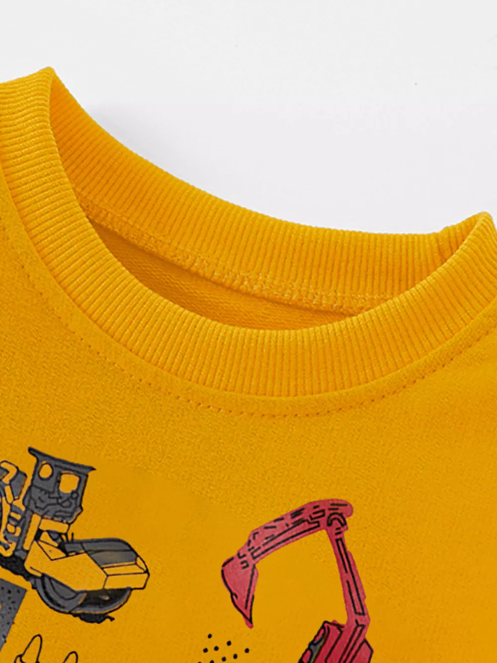 Children's Cartoon Construction Vehicle Crew Neck Sweatshirt, image 5