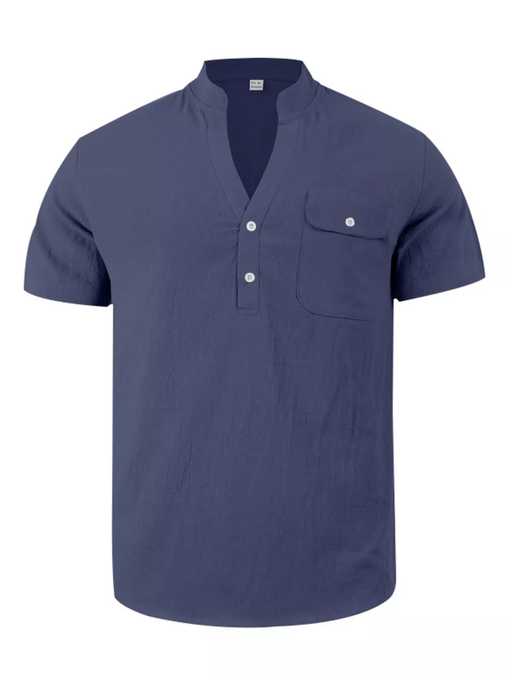 Men's Full Size Button Detail Short Sleeve Shirt Plus Size, image 21